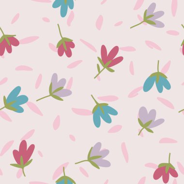 Çiçek deseni. Bahar vektör çizilmiş doodle 