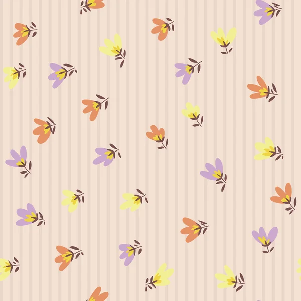 花のパターン。春ベクトル手描き落書き — ストックベクタ