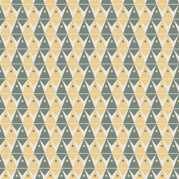 ジオメトリ ベクトル パターン。三角形のシームレスな飾り — ストックベクタ