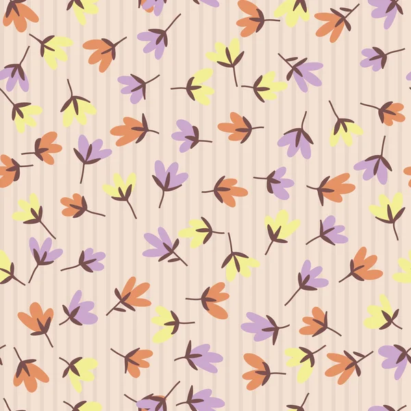 Patrón de flores. Primavera vector dibujado a mano garabato — Archivo Imágenes Vectoriales