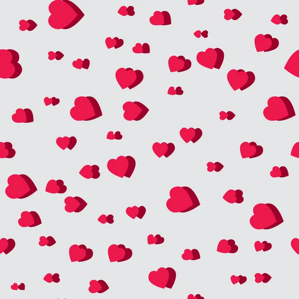 Valentine pattern. Seamless texture with hearts. — Stock Vector