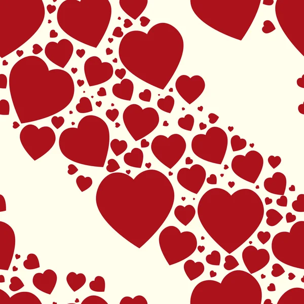 Patrón Valentine. Textura sin costuras con corazones . — Vector de stock