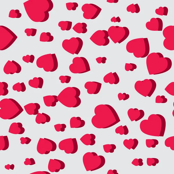 Valentine pattern. Seamless texture with hearts. — Stock Vector