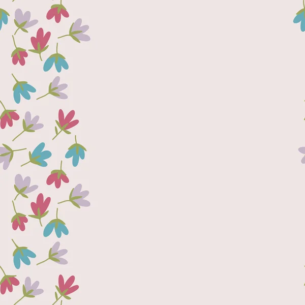 Květinový vzor. Jarní vektor kreslené doodle — Stockový vektor