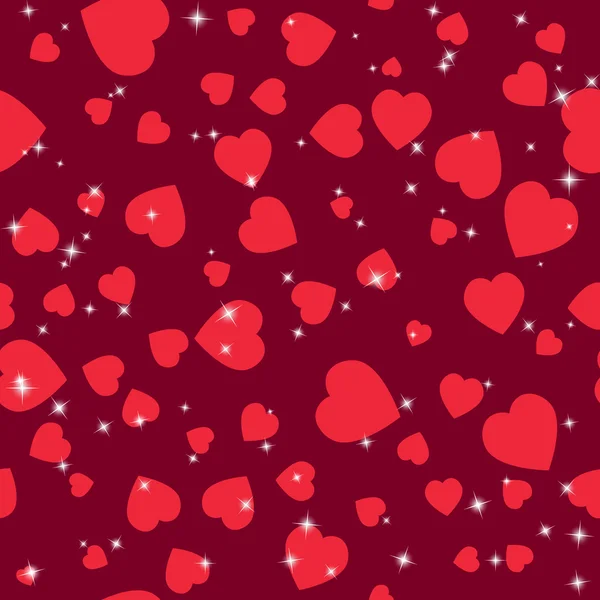 Patrón Valentine. Textura sin costuras con corazones . — Archivo Imágenes Vectoriales