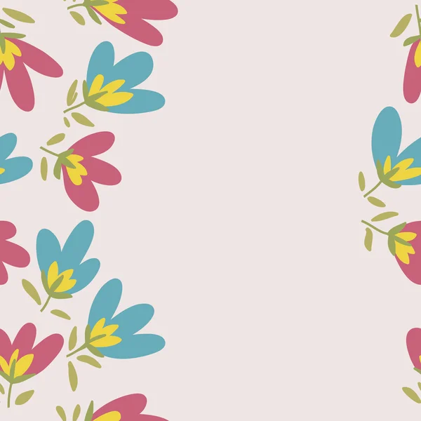 Λουλούδι μοτίβο. Doodle χέρι διανυσματικά άνοιξη — Διανυσματικό Αρχείο