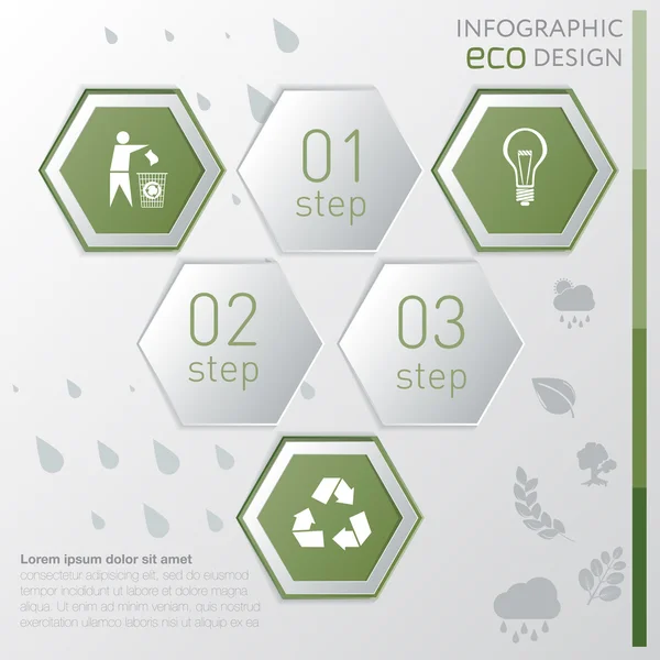 Template eco nature infographic — Stock Vector