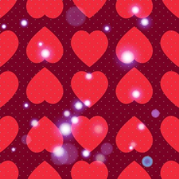 Валентинов узор. Бесшовная текстура с сердцами . — стоковый вектор