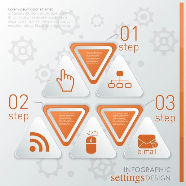 Infográfico de tecnologia de modelo — Vetor de Stock