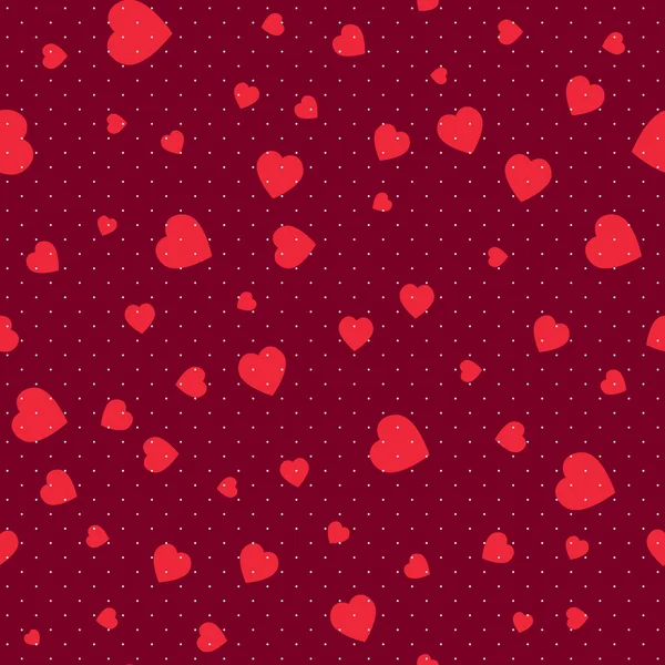 Patrón Valentine. Textura sin costuras con corazones . — Archivo Imágenes Vectoriales