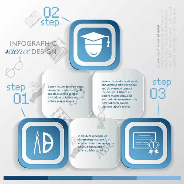 Infografía de la educación de plantilla — Archivo Imágenes Vectoriales