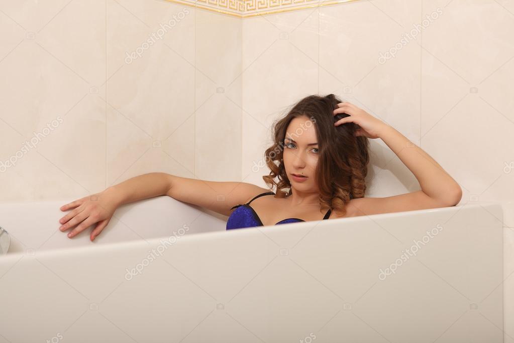 Bathroom lingerie shower curly