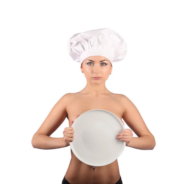 裸体餐厅厨师菜单板 — 图库照片