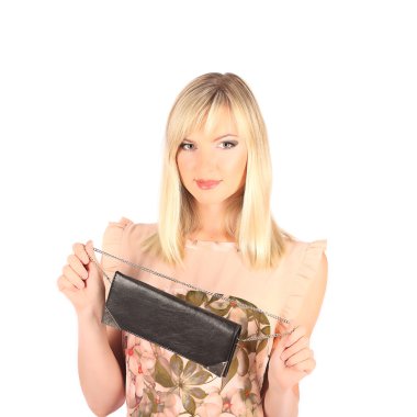 renk-tam alışveriş torbaları ile duran genç güzel kadın