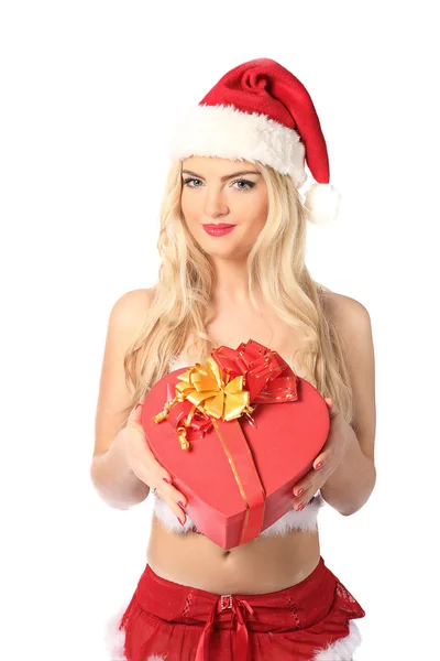 Sexy chica usando santa claus ropa — Foto de Stock