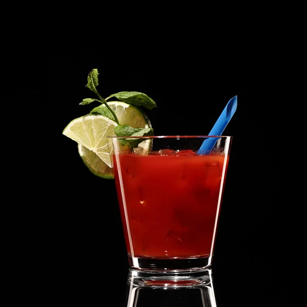 Bloody mary fresh Coctail isolated on black — Stock Photo, Image