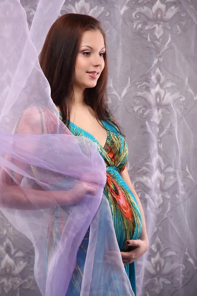 若い美しいセクシーでスタイリッシュな妊娠中の女性 — Stock fotografie