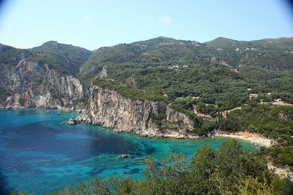 View of beautiful bay and beach on Greece island — Stock Photo, Image