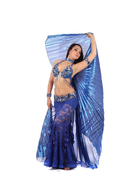 The beautiful girl dancer of belly dance,east costume — Stock Photo, Image