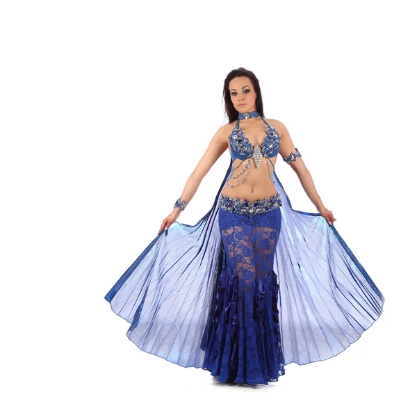 The beautiful girl dancer of belly dance,east costume — Stock Photo, Image