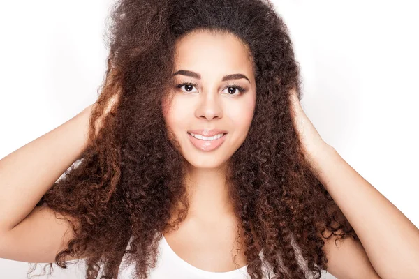 Retrato de beleza da menina americana africana . — Fotografia de Stock