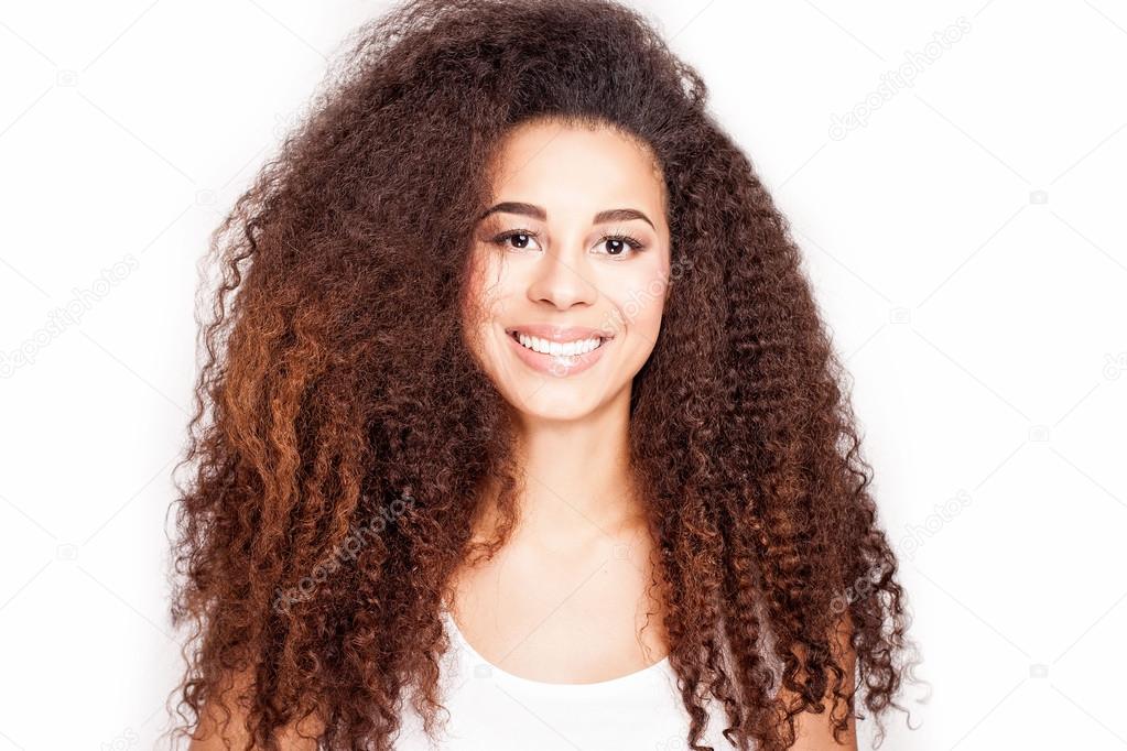 Beauty portrait of african american girl.