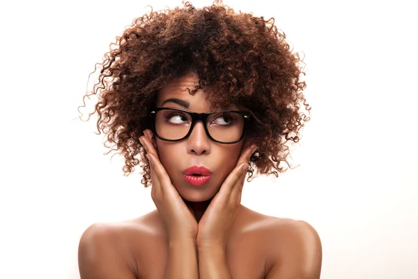 Retrato de niña con afro . —  Fotos de Stock