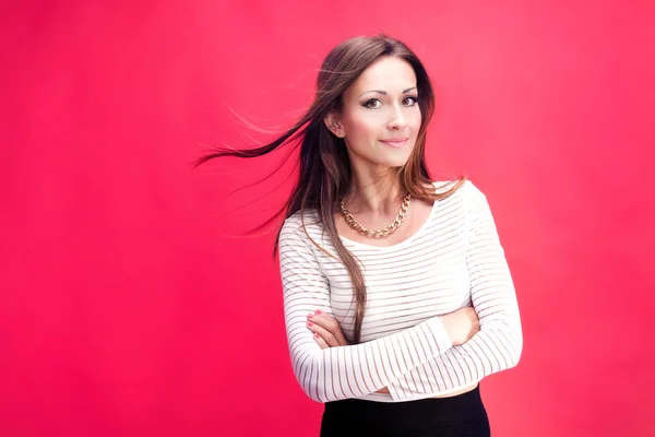 Attractive brunette woman posing — Stock Photo, Image