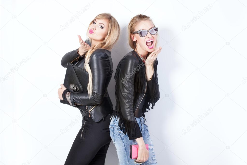 Two beautiful girls posing.