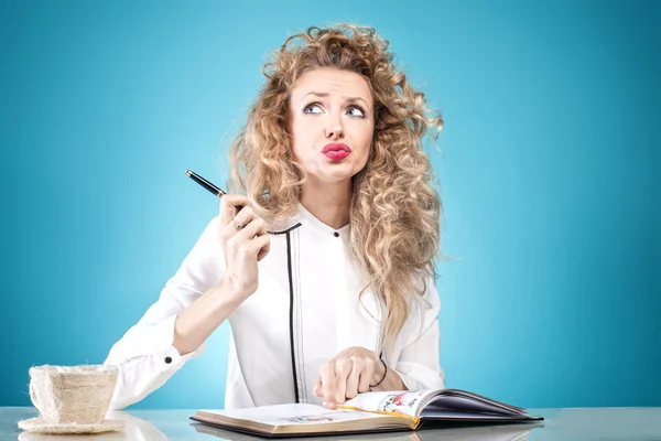 Empresária no trabalho . — Fotografia de Stock