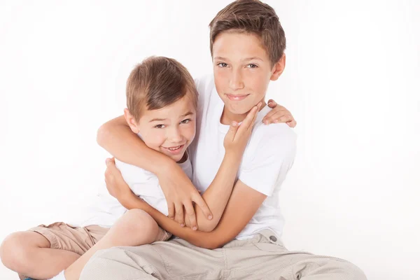 Familieportret, twee broers. — Stockfoto