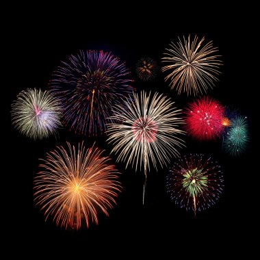 Gece havai fişek kutlama