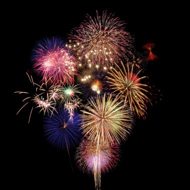 Gece havai fişek kutlama