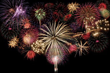 Gece havai fişek kutlama