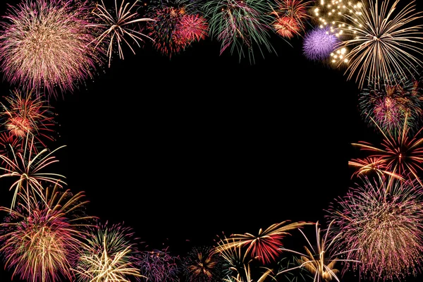 Frame of firework celebration at night