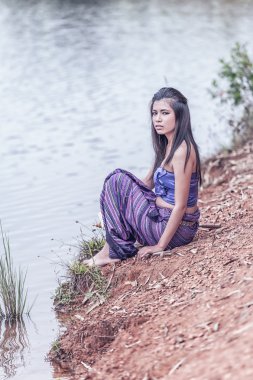 Antik Tayland kadın içinde geleneksel kostüm, Tayland 