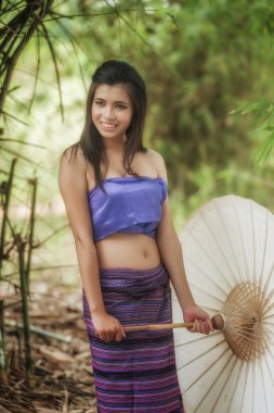 Antik Tayland kadın içinde geleneksel kostüm, Tayland 