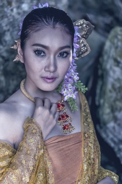 Antik Tayland kadın içinde geleneksel kostüm, Tayland 