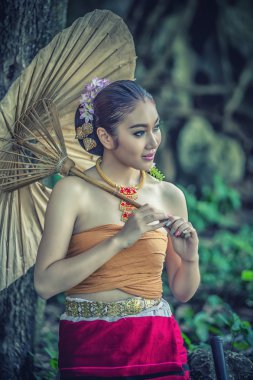 Antik Tayland kadın içinde geleneksel kostüm, Tayland 