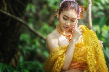 Antik Tayland kadın içinde geleneksel kostüm, Tayland 