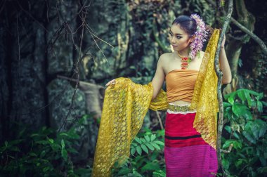 Antik Tayland kadın içinde geleneksel kostüm, Tayland 