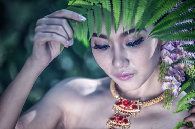 Antik Tayland kadın içinde geleneksel kostüm, Tayland 