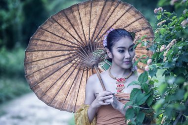 Antik Tayland kadın içinde geleneksel kostüm, Tayland 