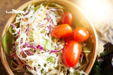 sebze salatası, yemek için sağlık kavramı