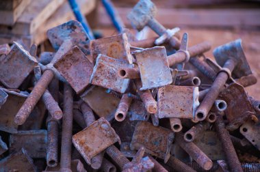 eski paslı eski metal veya barlarda inşaat yapı 