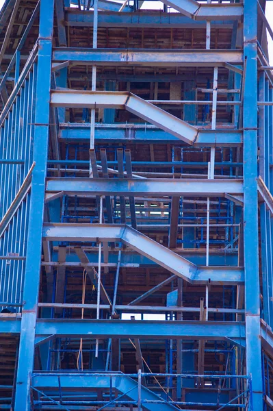 Bygningstårnets konstruksjonsstål – stockfoto