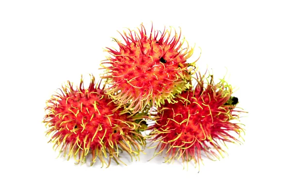 Rambutan isolerad på vit bakgrund — Stockfoto