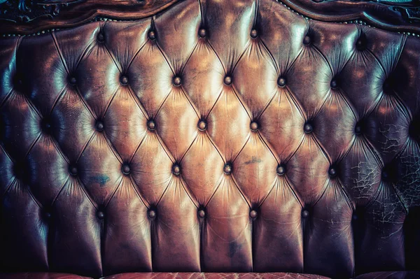 Vintage of leather sofa background and texture — Stock Photo, Image