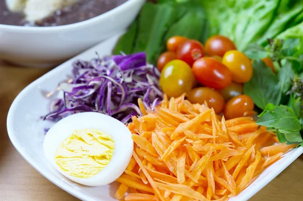 Vegetables salad, food for health concept — Stock Photo, Image