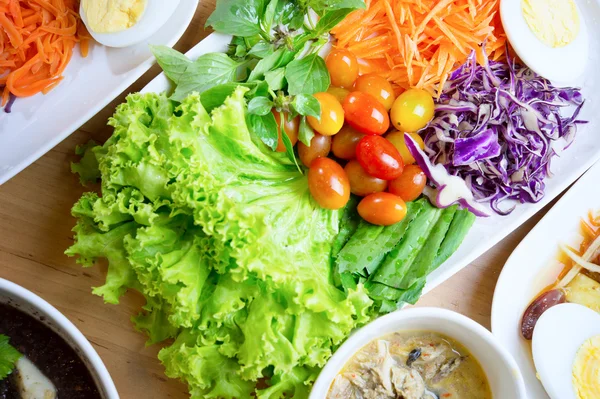 Vegetables salad, food for health concept — Stock Photo, Image